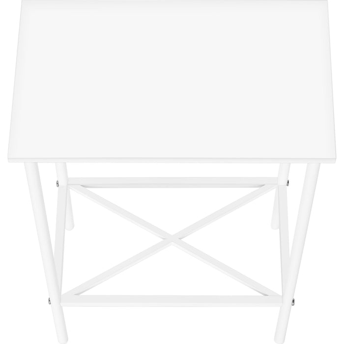 Accent Table - White/White Metal