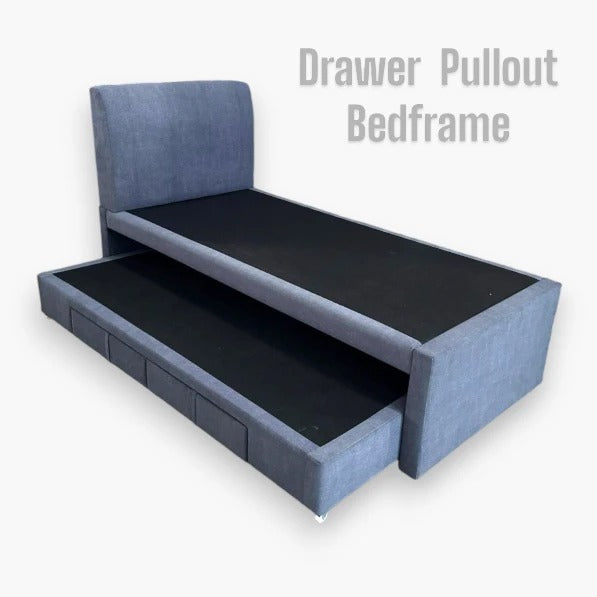 Akan Pullout Bedframe with Drawer