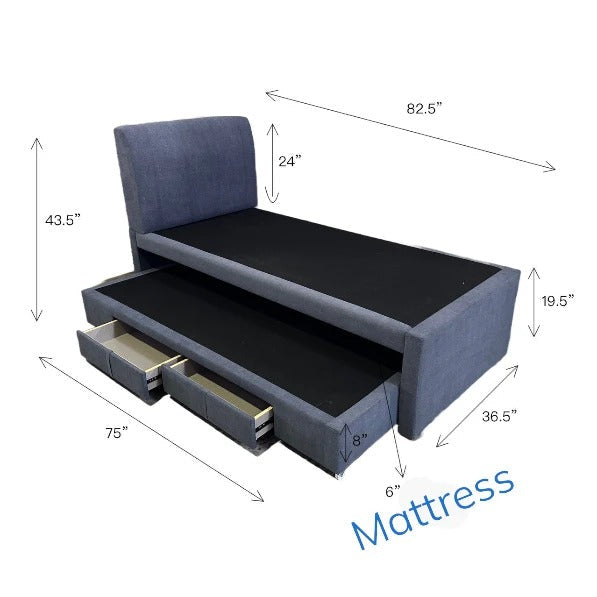 Akan Pullout Bedframe with Drawer
