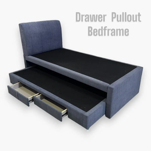 Akan Pullout Bedframe with Drawer