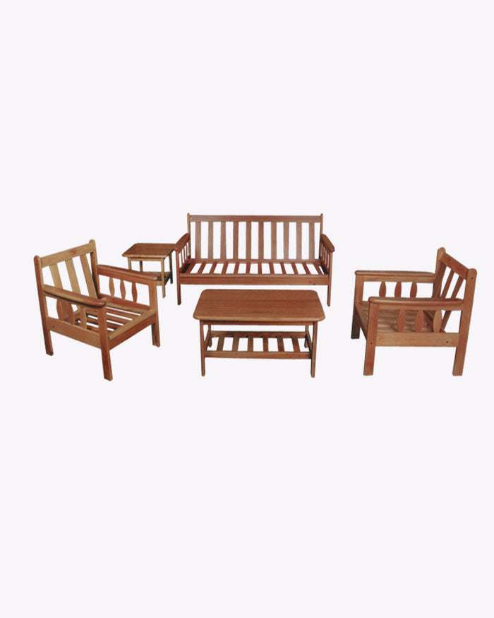 Aliya Wooden Sofa Set