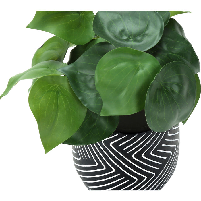Alocasia - 8" Artificial Plant (Set of 2) in a 5" Black Pot