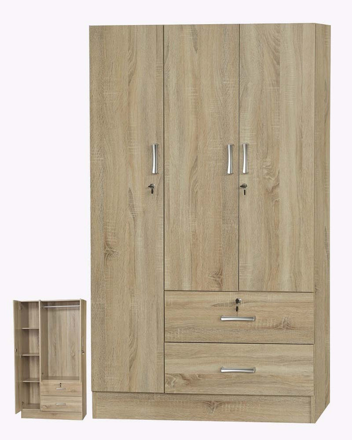 Arobin Open Door Wardrobe - 3 Door