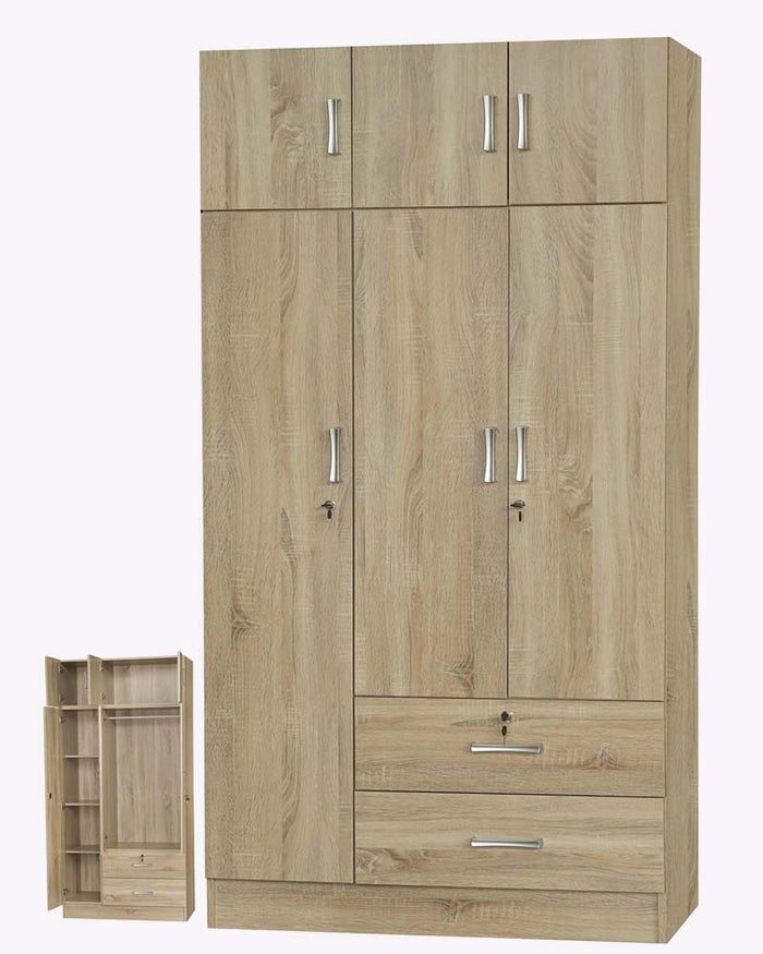 Arobin Open Door Wardrobe with Top - 3 Door