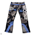 Athletic Leggings By Lululemon In Black & Blue, Size: 8