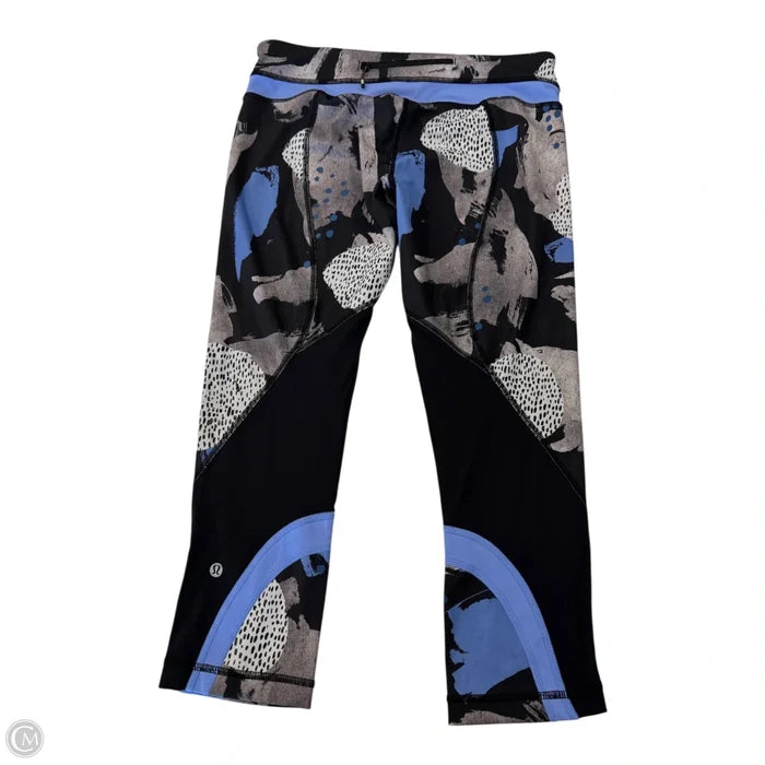 Athletic Leggings By Lululemon In Black & Blue, Size: 8
