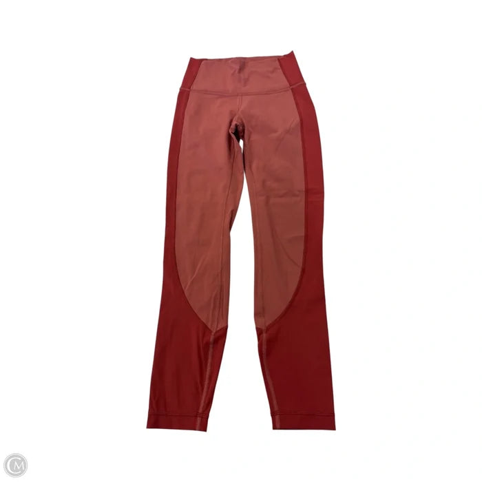 Athletic Leggings By Lululemon In Coral, Size: 2