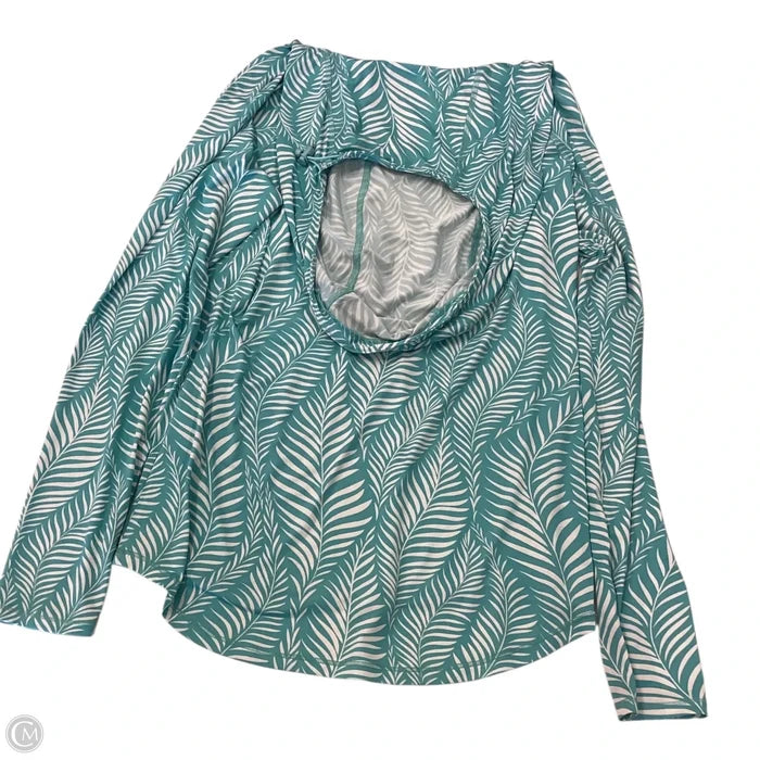 Athletic Sweatshirt Hoodie By Clothes Mentor In Blue & White, Size: M