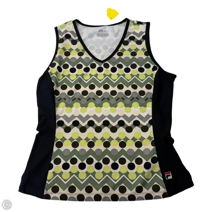 Athletic Tank Top By Fila In Geometric Pattern, Size: L