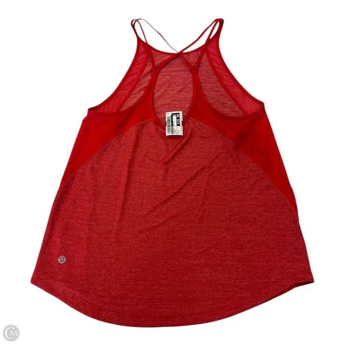 Athletic Tank Top By Lululemon In Orange, Size: S
