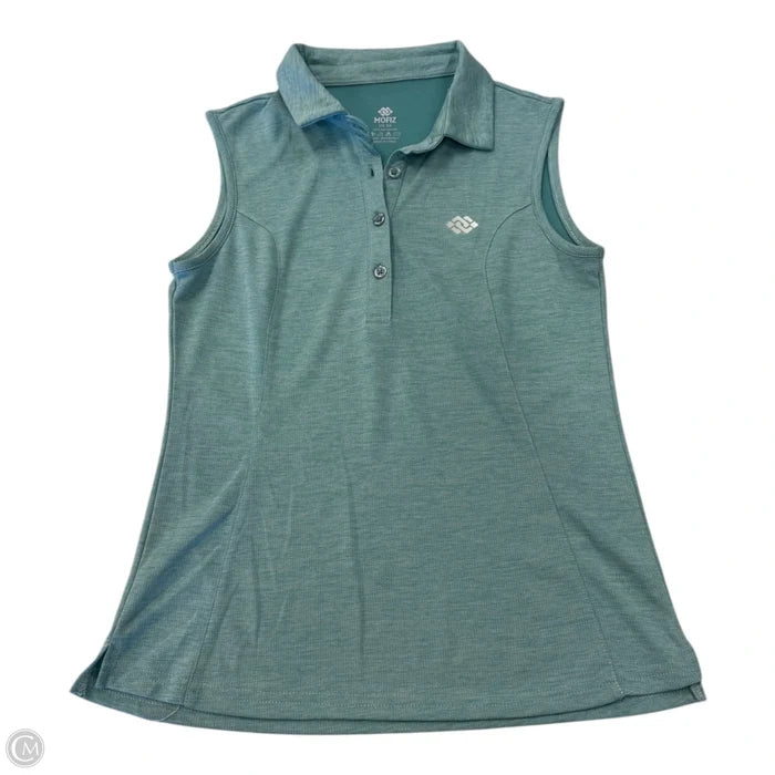 Athletic Top Long Sleeve Collar By Cmc In Blue, Size: Xs