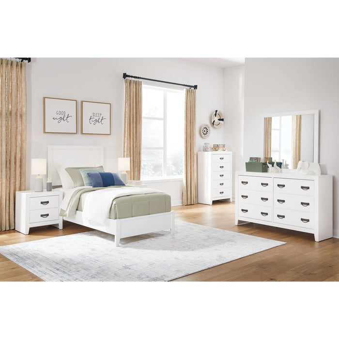 Binterglen Twin Panel Bed - White