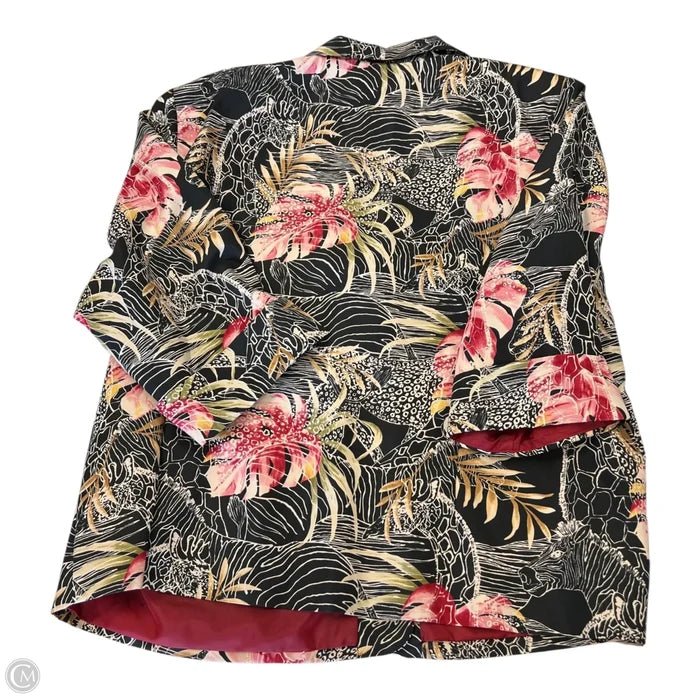 Blazer By Clothes Mentor In Floral Print, Size: 3x
