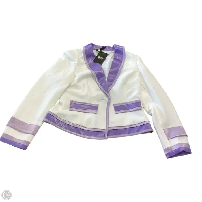 Blazer By Clothes Mentor In White, Size: S