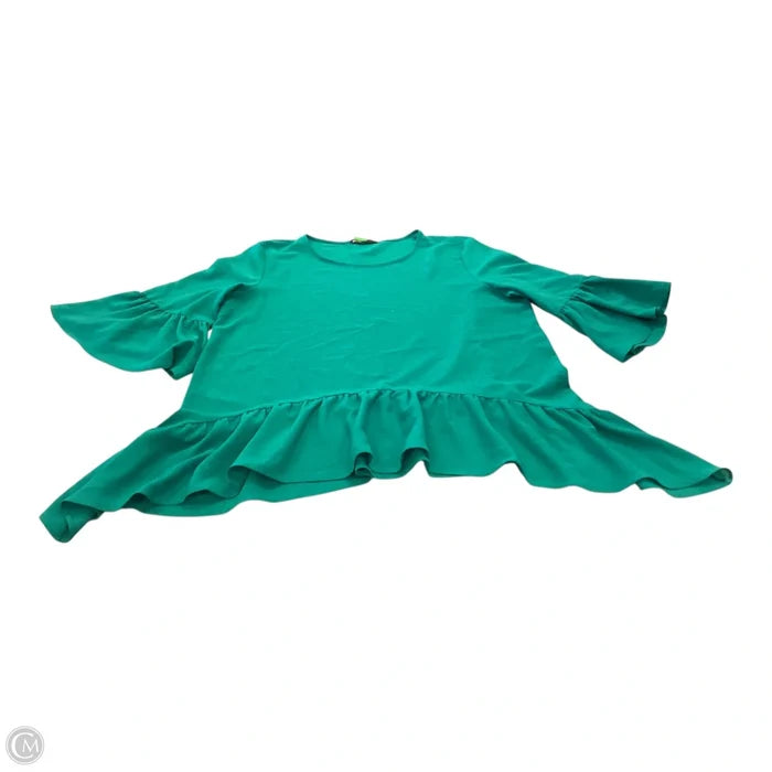Blouse 3/4 Sleeve By Gibson In Green, Size: M