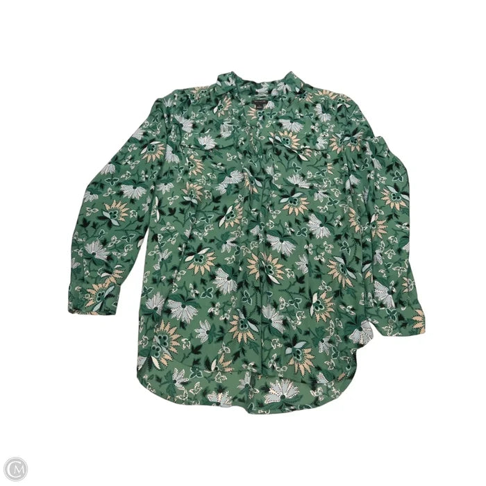 Blouse Long Sleeve By Ann Taylor In Floral Print, Size: S
