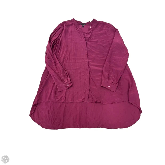 Blouse Long Sleeve By Eileen Fisher In Purple, Size: L