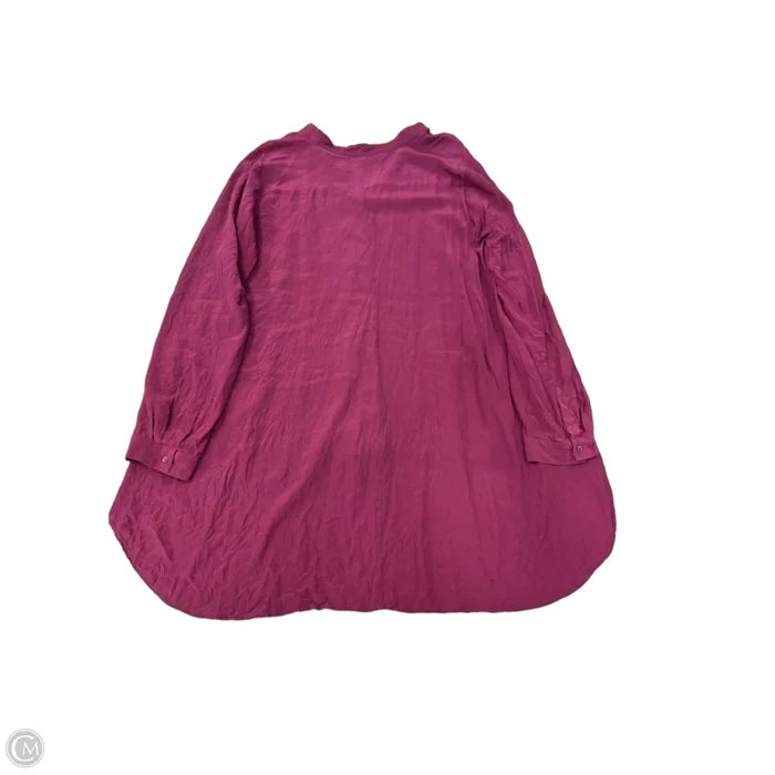 Blouse Long Sleeve By Eileen Fisher In Purple, Size: L