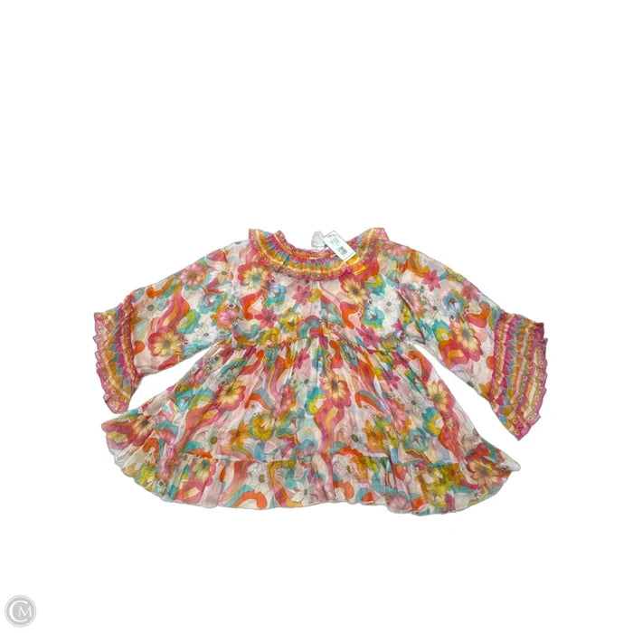 Blouse Long Sleeve By Johnny Was In Floral Print, Size: S