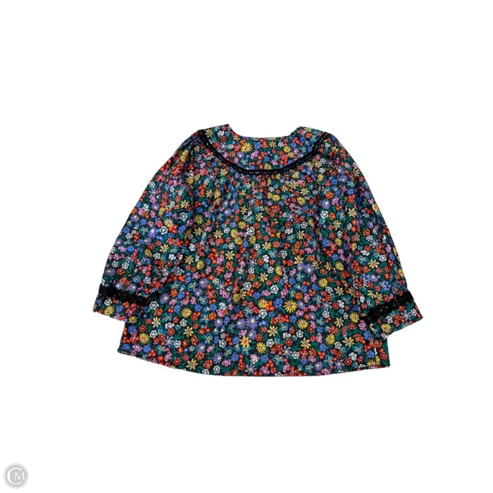 Blouse Long Sleeve By Johnny Was In Floral Print, Size: Xs