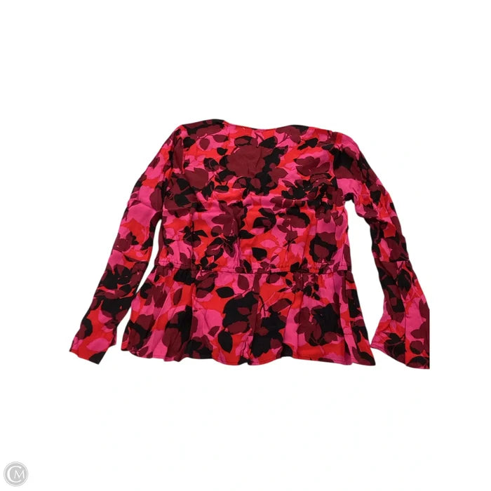 Blouse Long Sleeve By Michael By Michael Kors In Multi-colored, Size: L