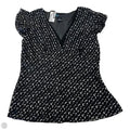 Blouse Short Sleeve By Clothes Mentor In Black & White, Size: 14