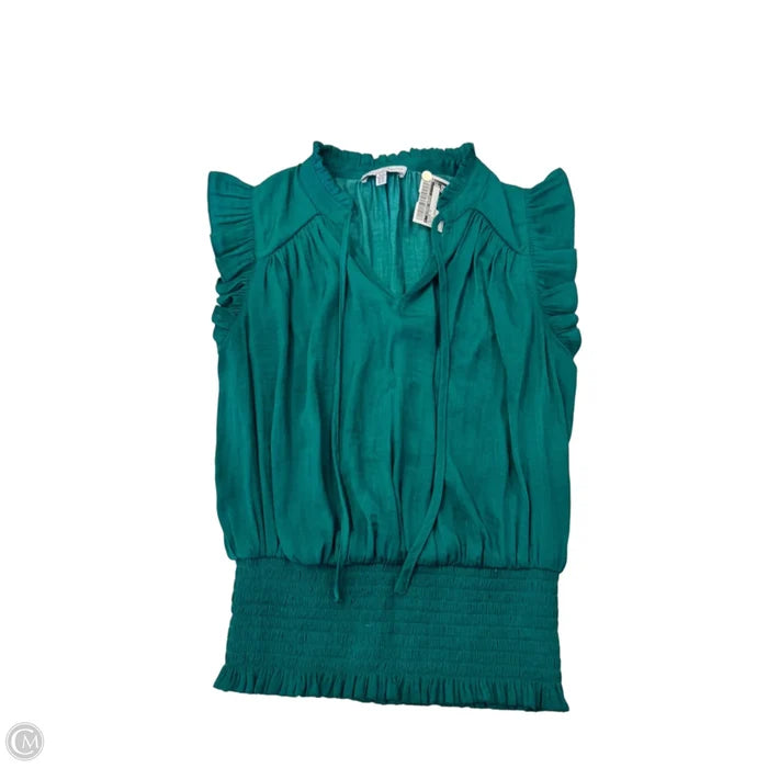 Blouse Short Sleeve By Clothes Mentor In Green, Size: Xs