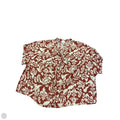 Blouse Short Sleeve By Industry In Orange & White, Size: 3x