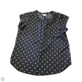 Blouse Short Sleeve By Liz Claiborne In Black & White, Size: L