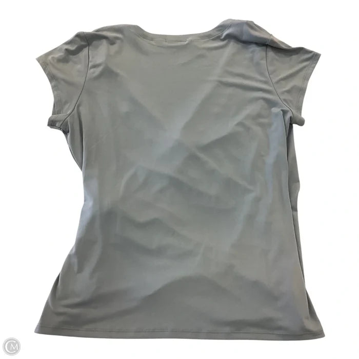Blouse Short Sleeve By Tahari In Blue, Size: Xl