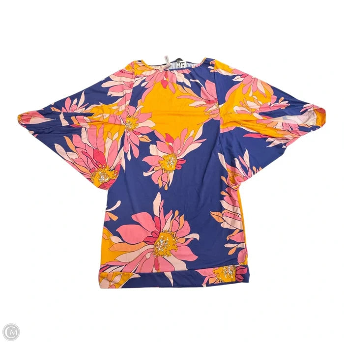 Blouse Short Sleeve By Trina Turk In Multi-colored, Size: S