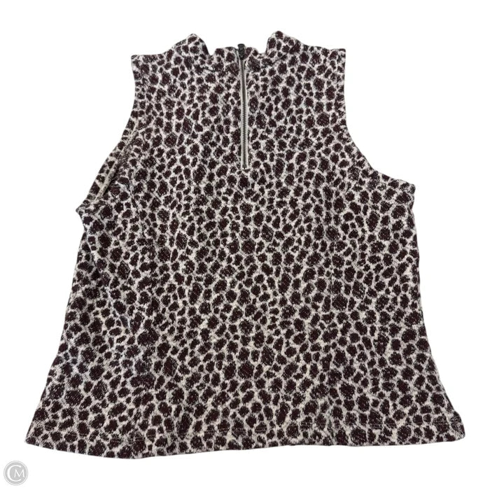 Blouse Sleeveless By Anthropologie In Animal Print, Size: S