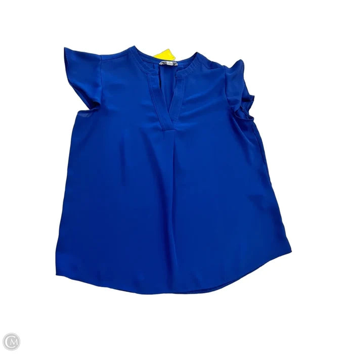 Blouse Sleeveless By Calvin Klein In Blue, Size: S