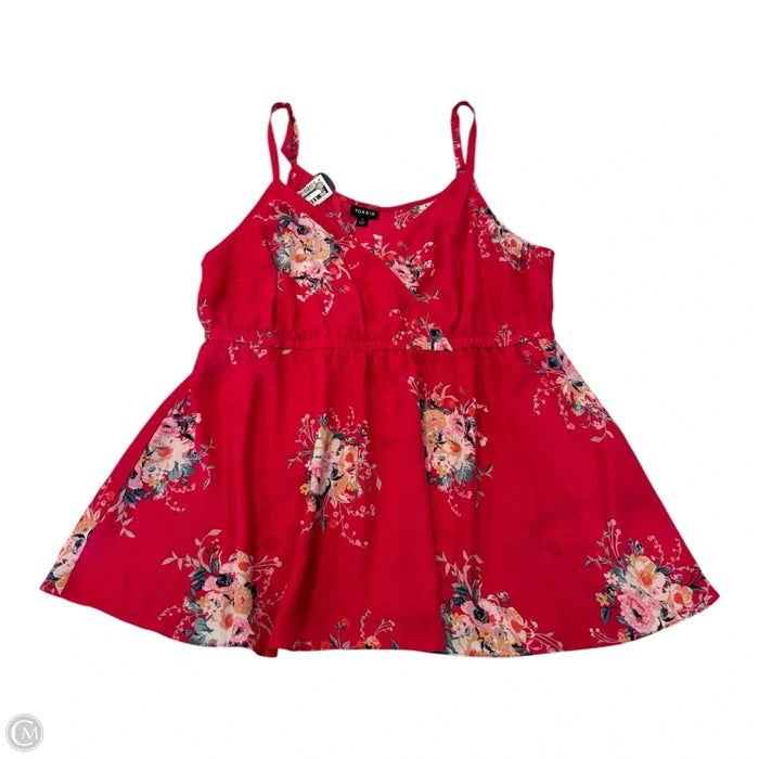 Blouse Sleeveless By Torrid In Floral Print, Size: 1x