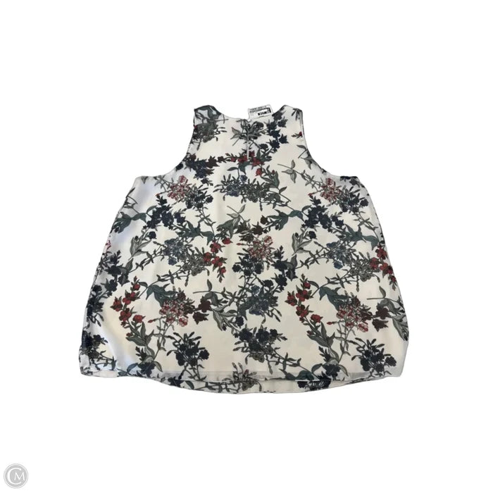 Blouse Sleeveless By Vince Camuto In Floral Print, Size: L