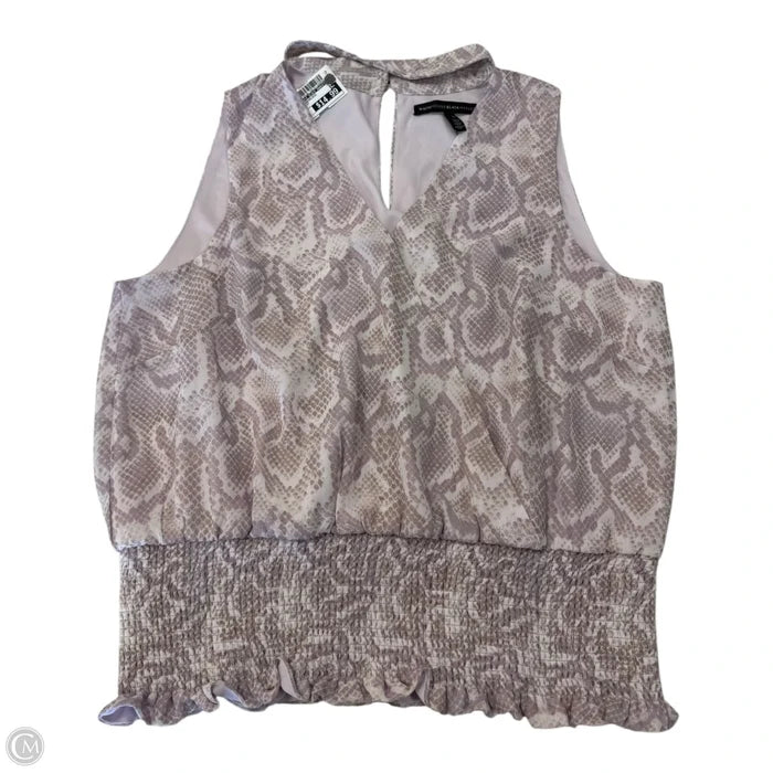 Blouse Sleeveless By White House Black Market In Animal Print, Size: 14