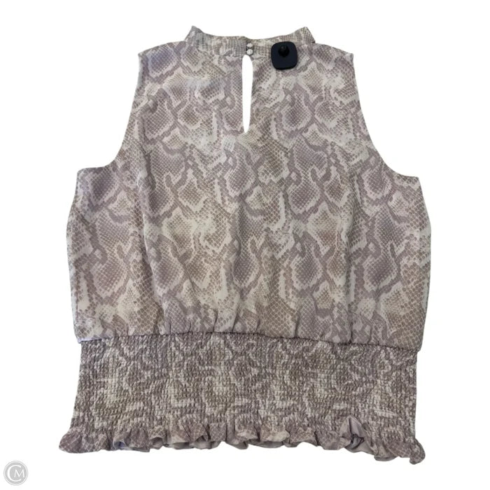 Blouse Sleeveless By White House Black Market In Animal Print, Size: 14