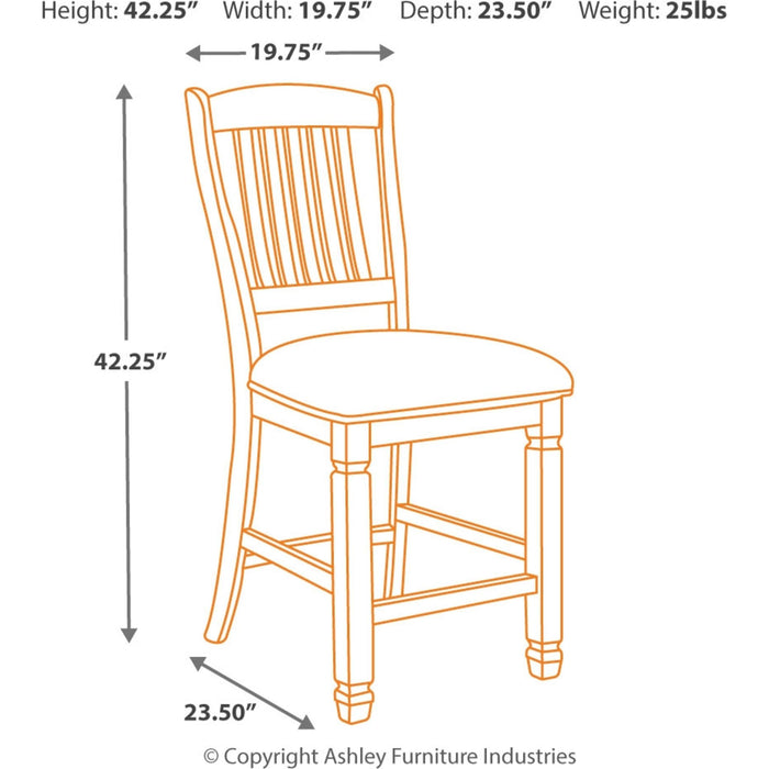 Bolanburg Counter Height Stool - Two-tone - (D647-124)