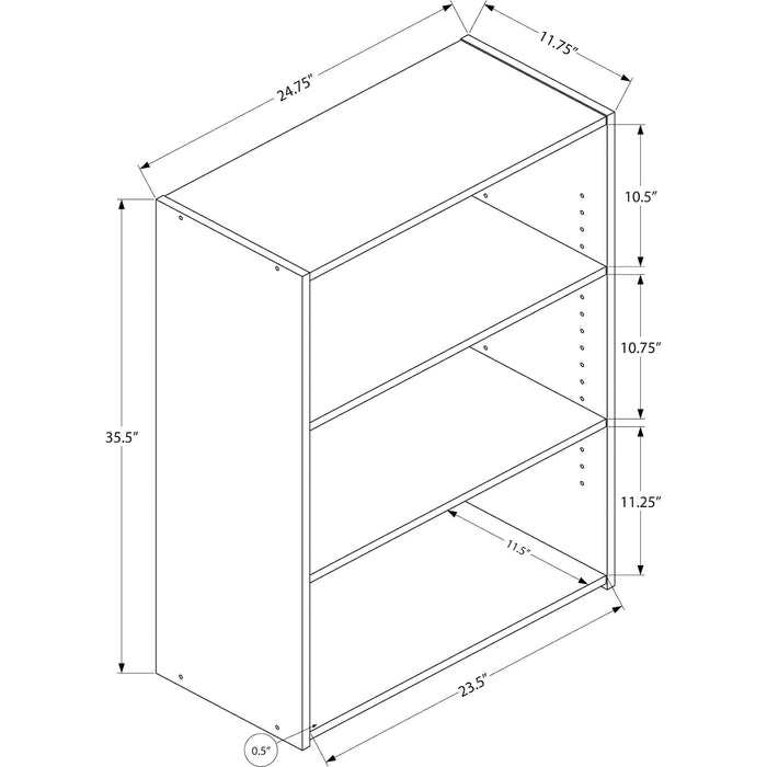 Bookcase - 36"h - with 3 Shelves