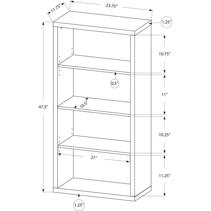 Bookcase - 48"h - Adj. Shelves