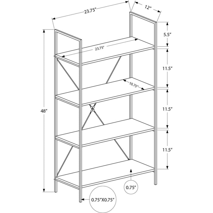 Bookcase - 48"h - Metal