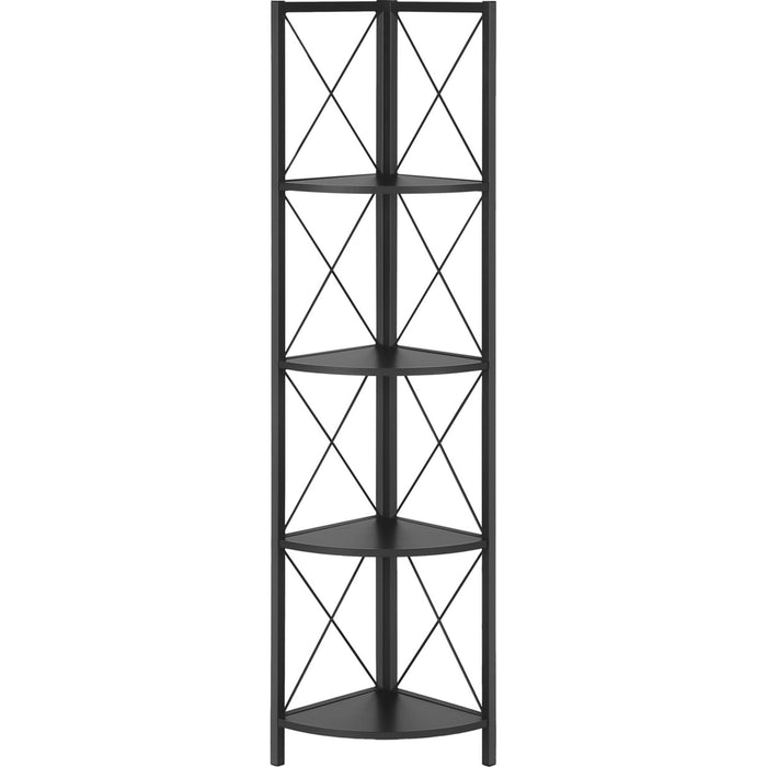 Bookcase - 60"h - Metal Corner Etagere