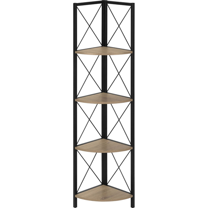 Bookcase - 60"h - Metal Corner Etagere