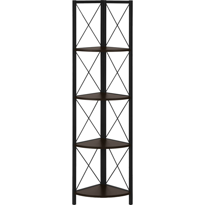 Bookcase - 60"h - Metal Corner Etagere
