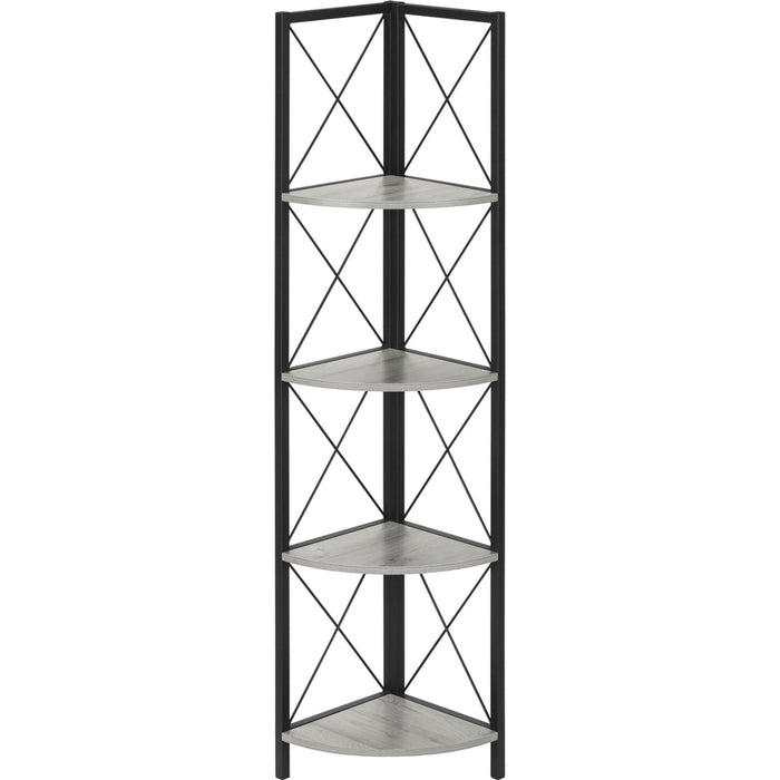 Bookcase - 60"h - Metal Corner Etagere