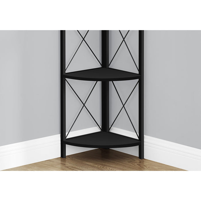 Bookcase - 60"h - Metal Corner Etagere