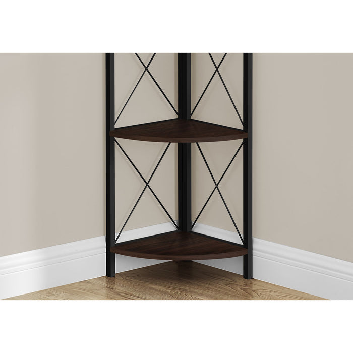 Bookcase - 60"h - Metal Corner Etagere