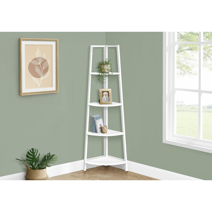 Bookcase - 60"h - Metal Corner Etagere