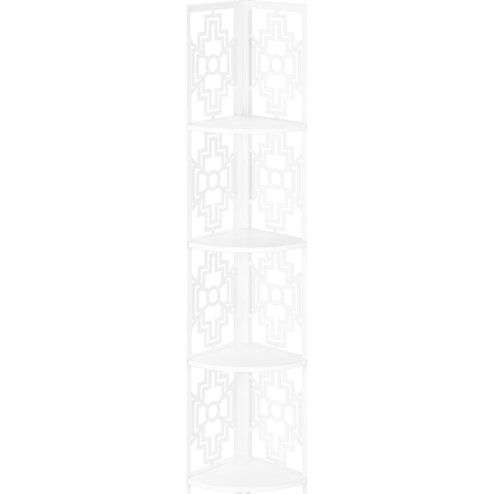 Bookcase - 62"h - Metal Corner Etagere