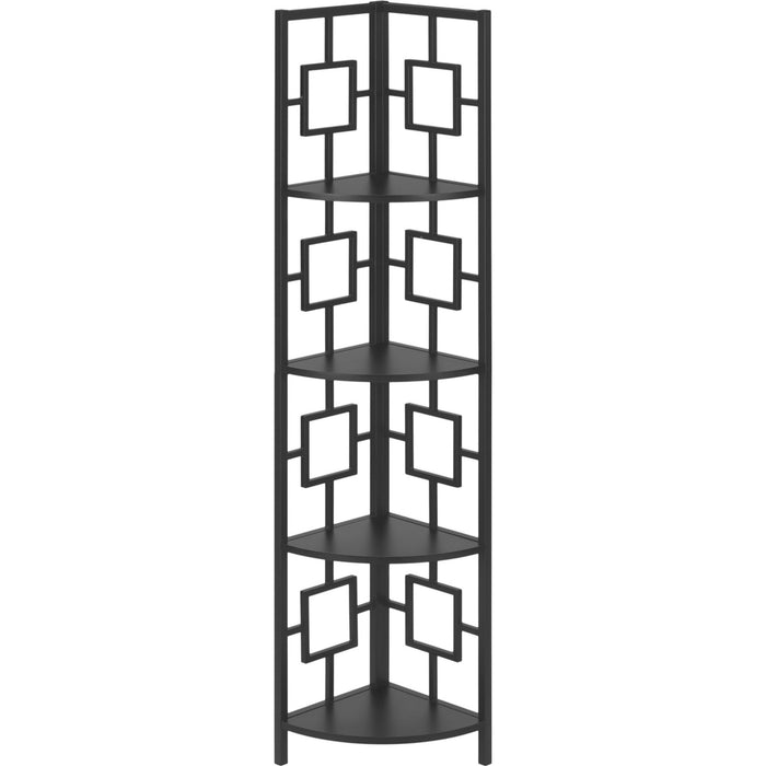 Bookcase - 62"h - Metal Corner Etagere